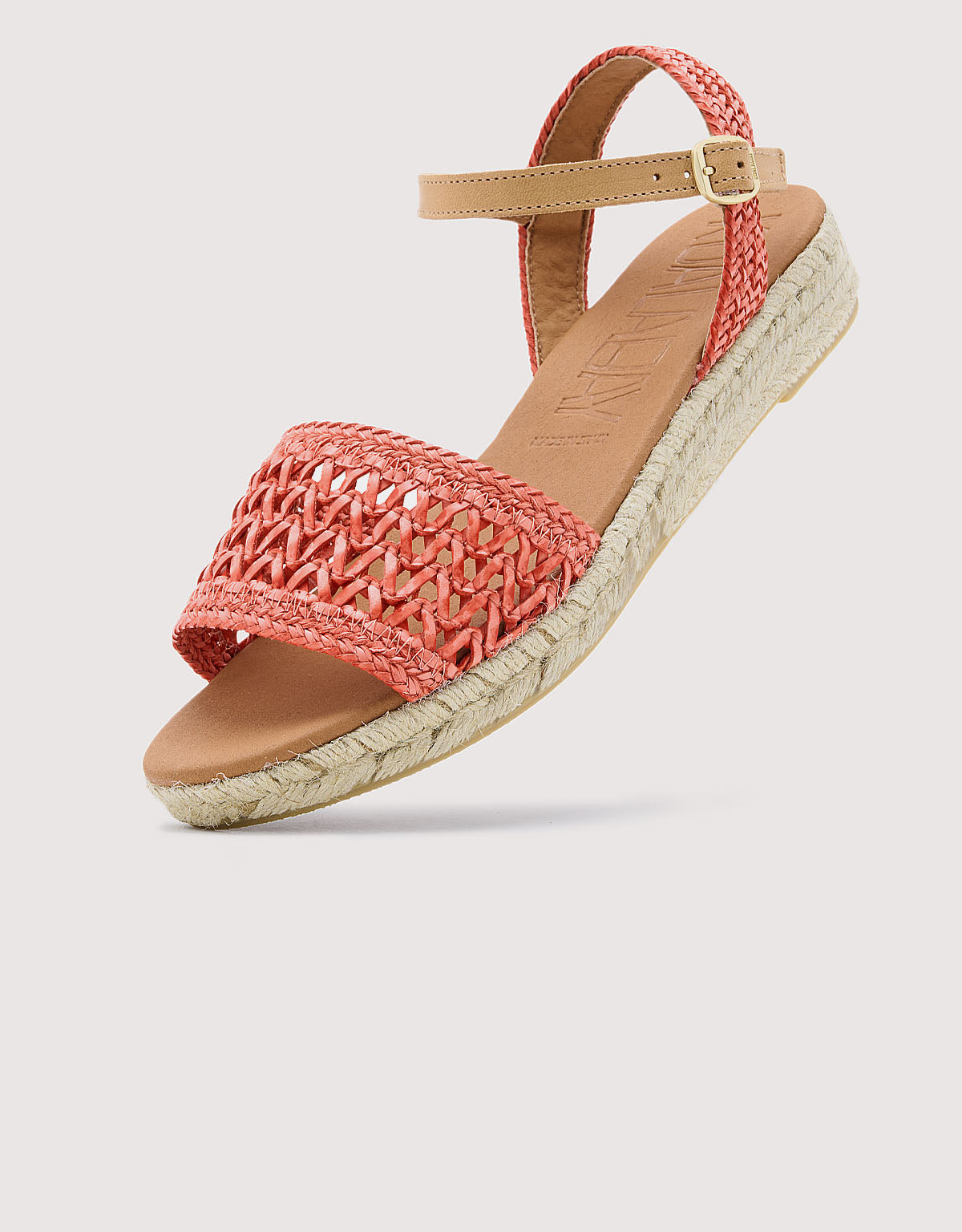 Sandales à semelles compensées en corail - Ginger