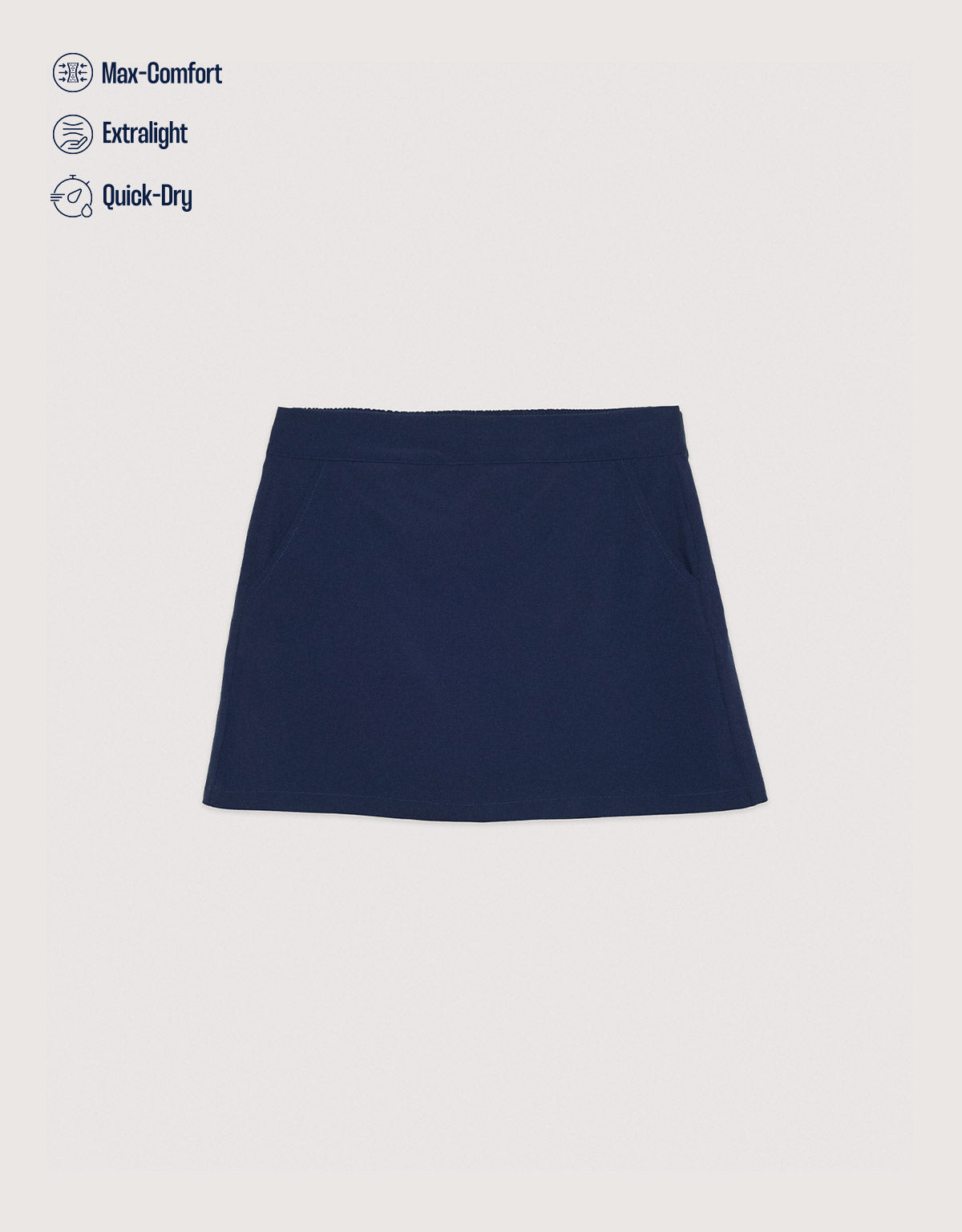 Navy Blue Mini Skirt - Fabort