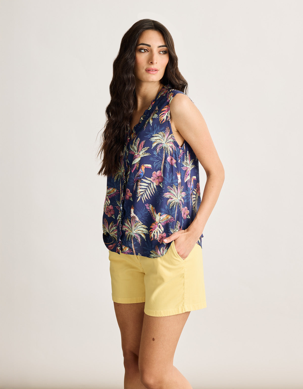 Camisa Manga Corta Azul - Sambisa 4