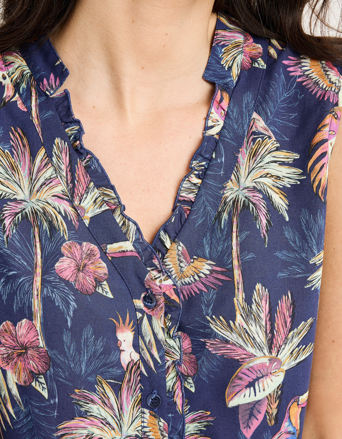 Camisa Manga Corta Azul - Sambisa 7