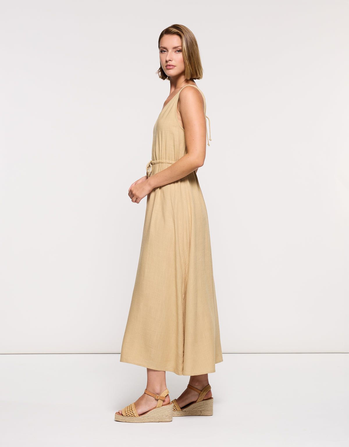 Vestido Midi Beige - Marilis 3