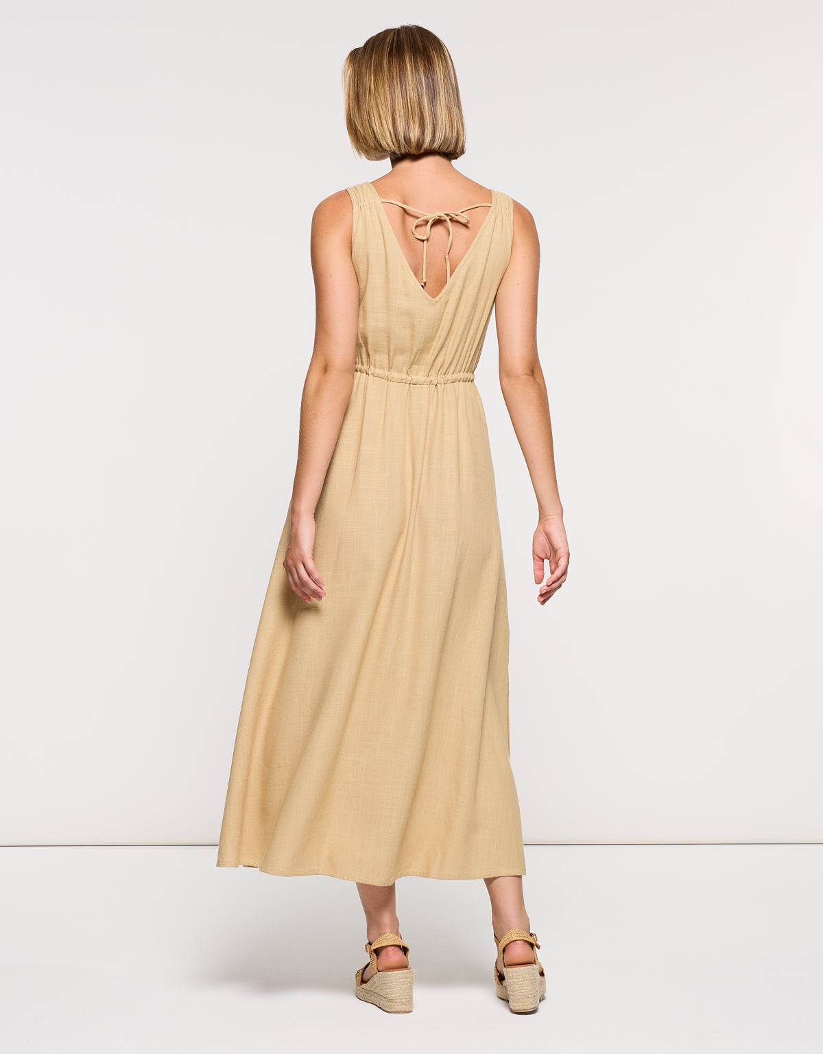 Vestido Midi Beige - Marilis 4