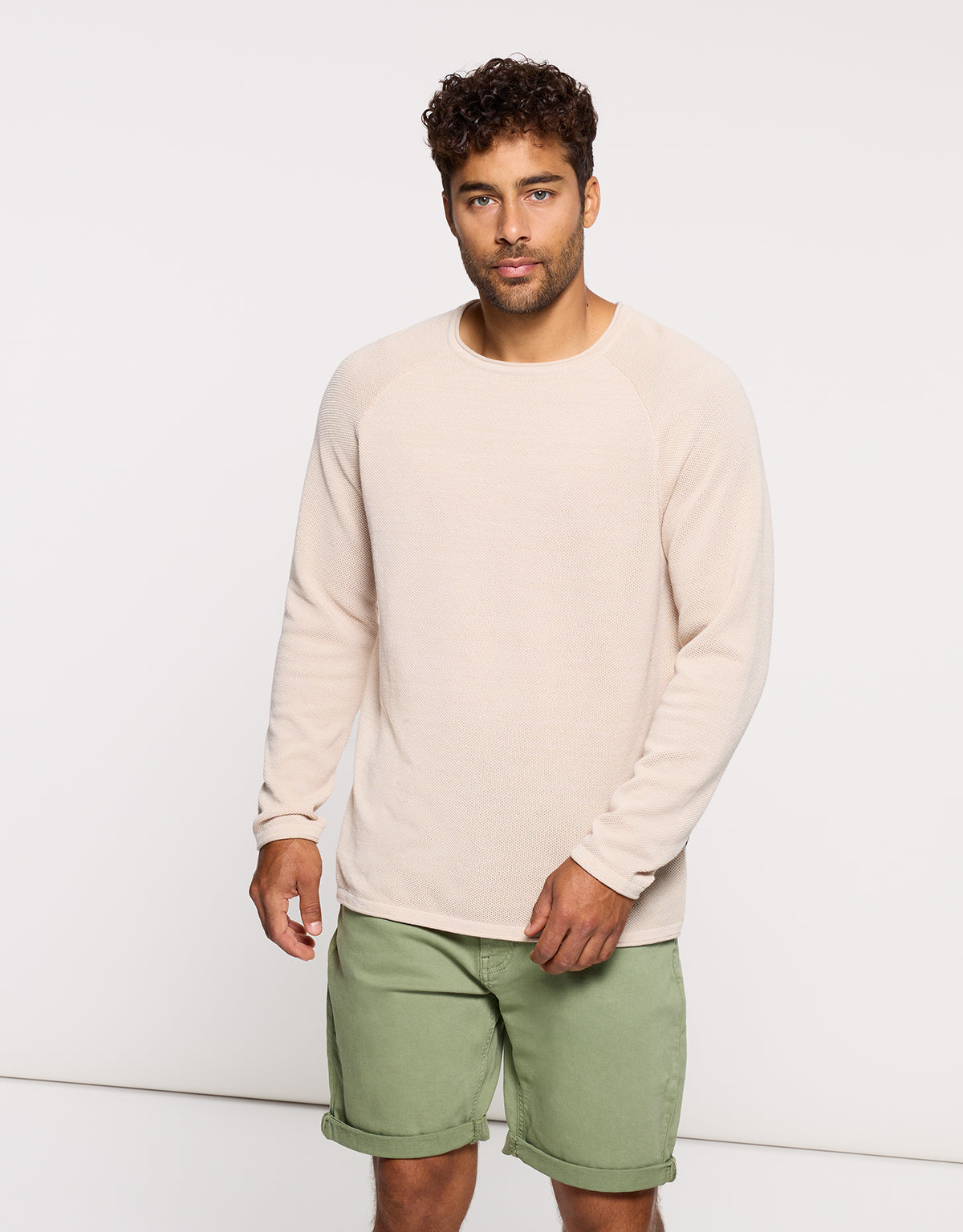 Jersey Manga Larga Beige - Forz