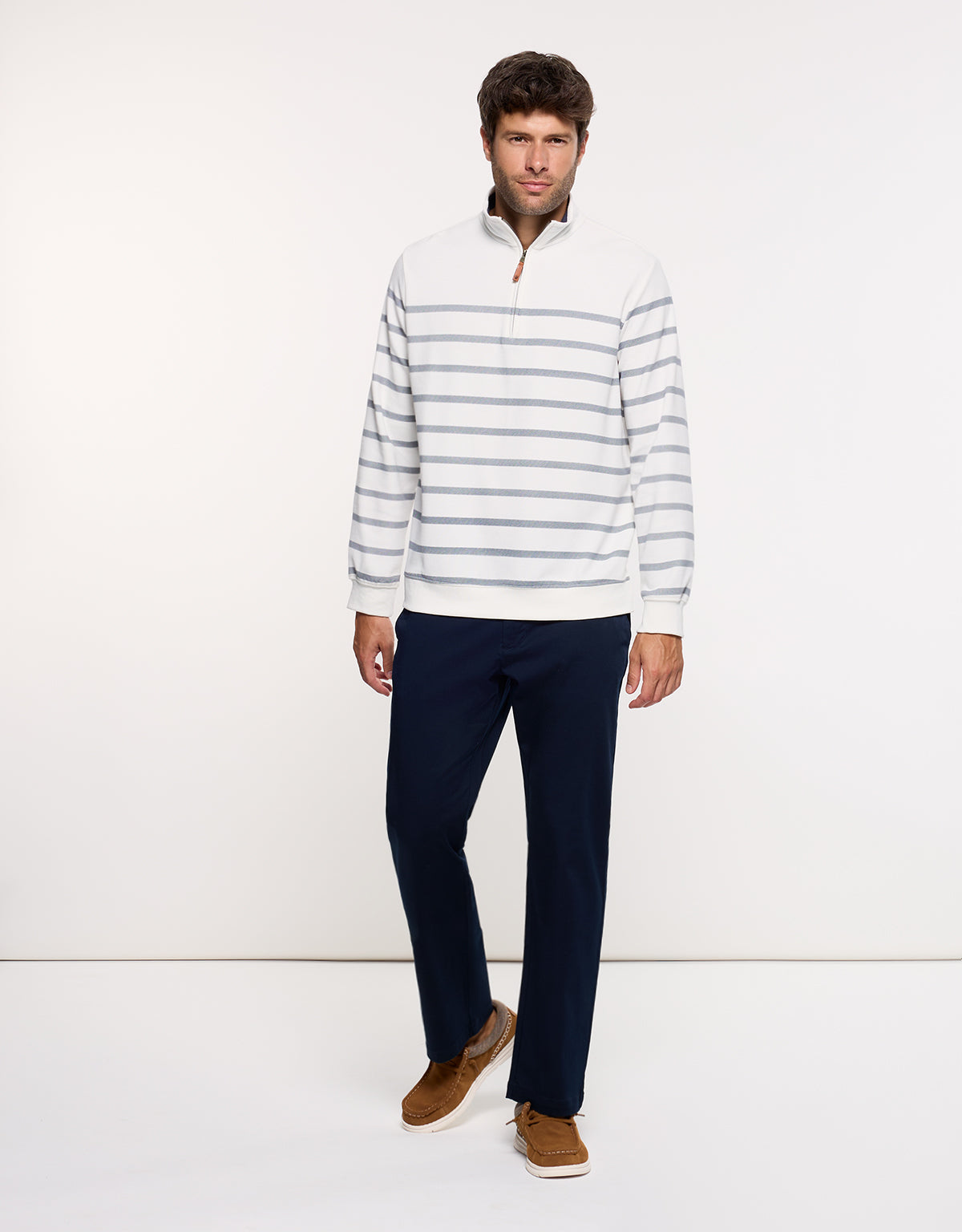 Sudadera Blanca a Rayas - Reach 6