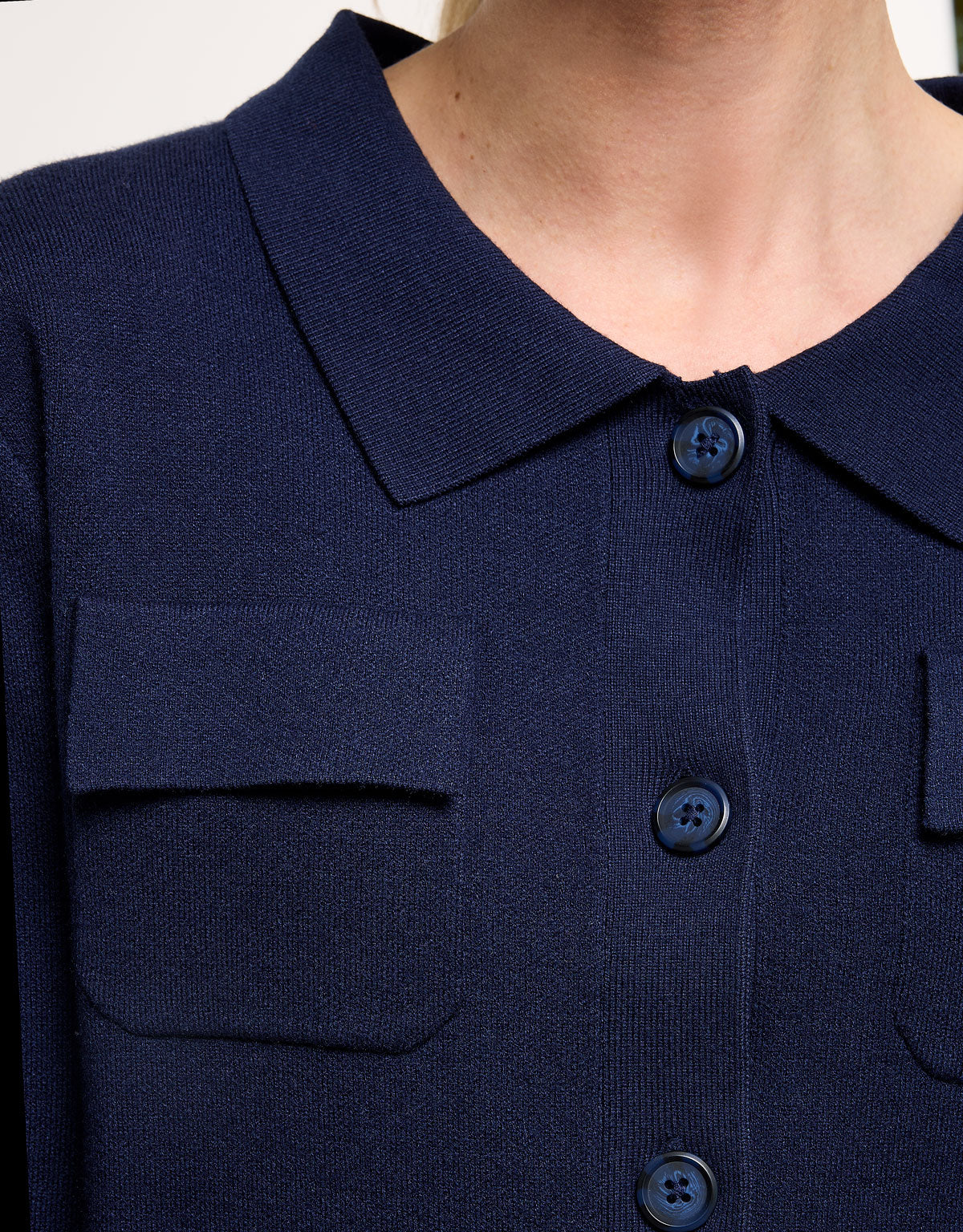 Chaqueta de Punto Azul Marino - Ramphara 5