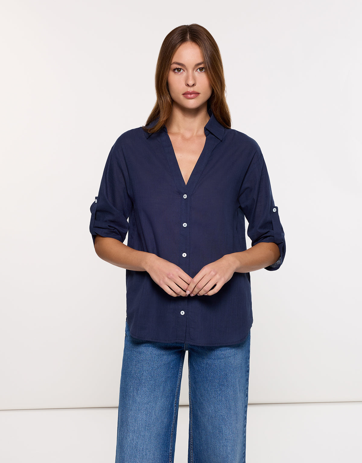 Camisa Manga Larga Azul Marino - Astromi