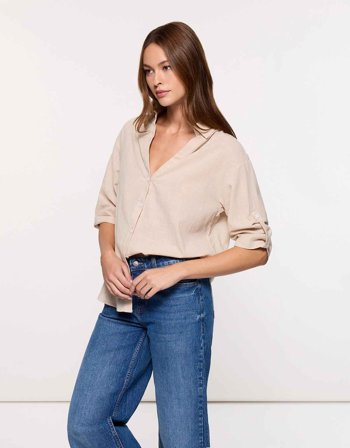 Camisa Manga Larga Beige - Astromi 3