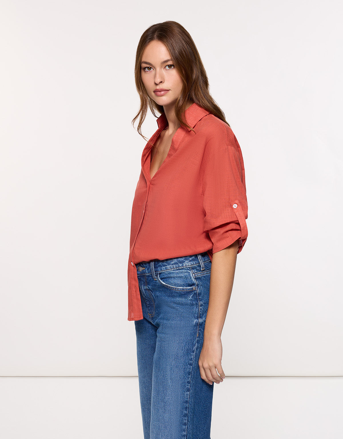 Camisa Manga Larga Rojo Teja - Astromi 3