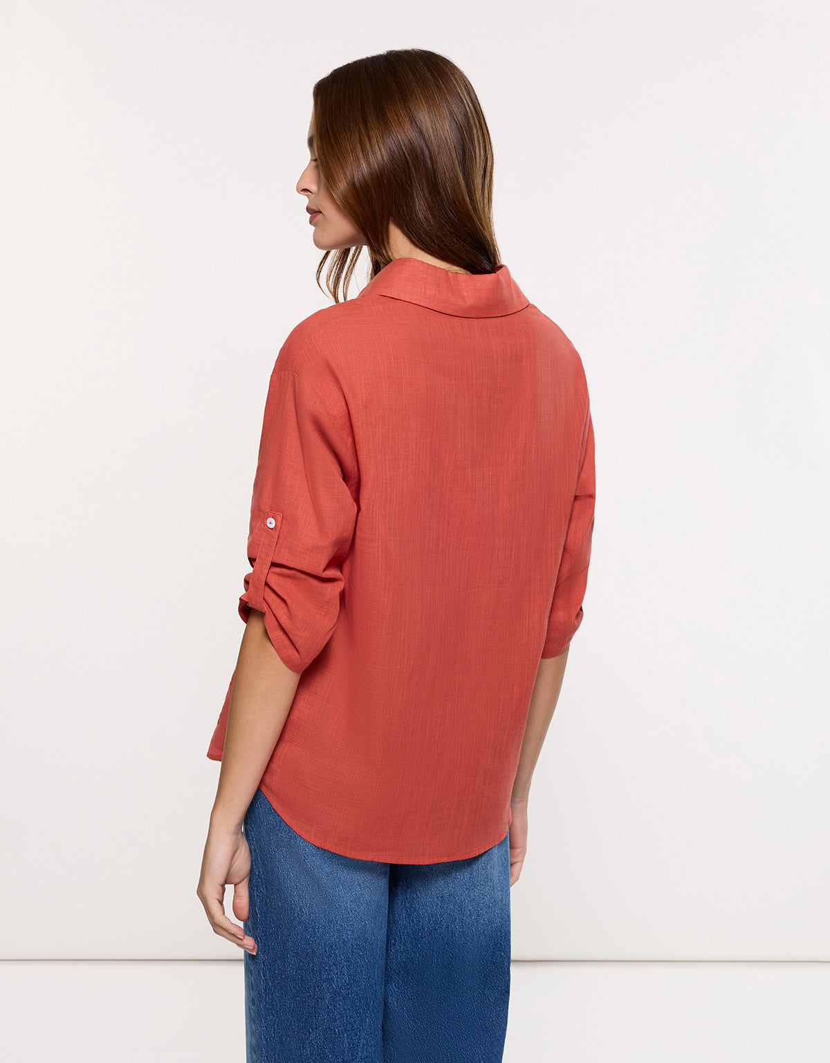 Camisa Manga Larga Rojo Teja - Astromi 4