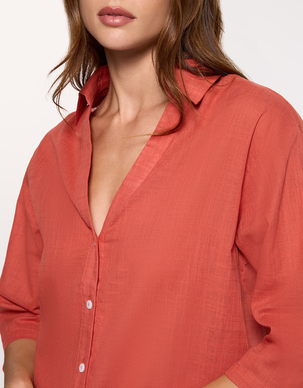 Camisa Manga Larga Rojo Teja - Astromi 5