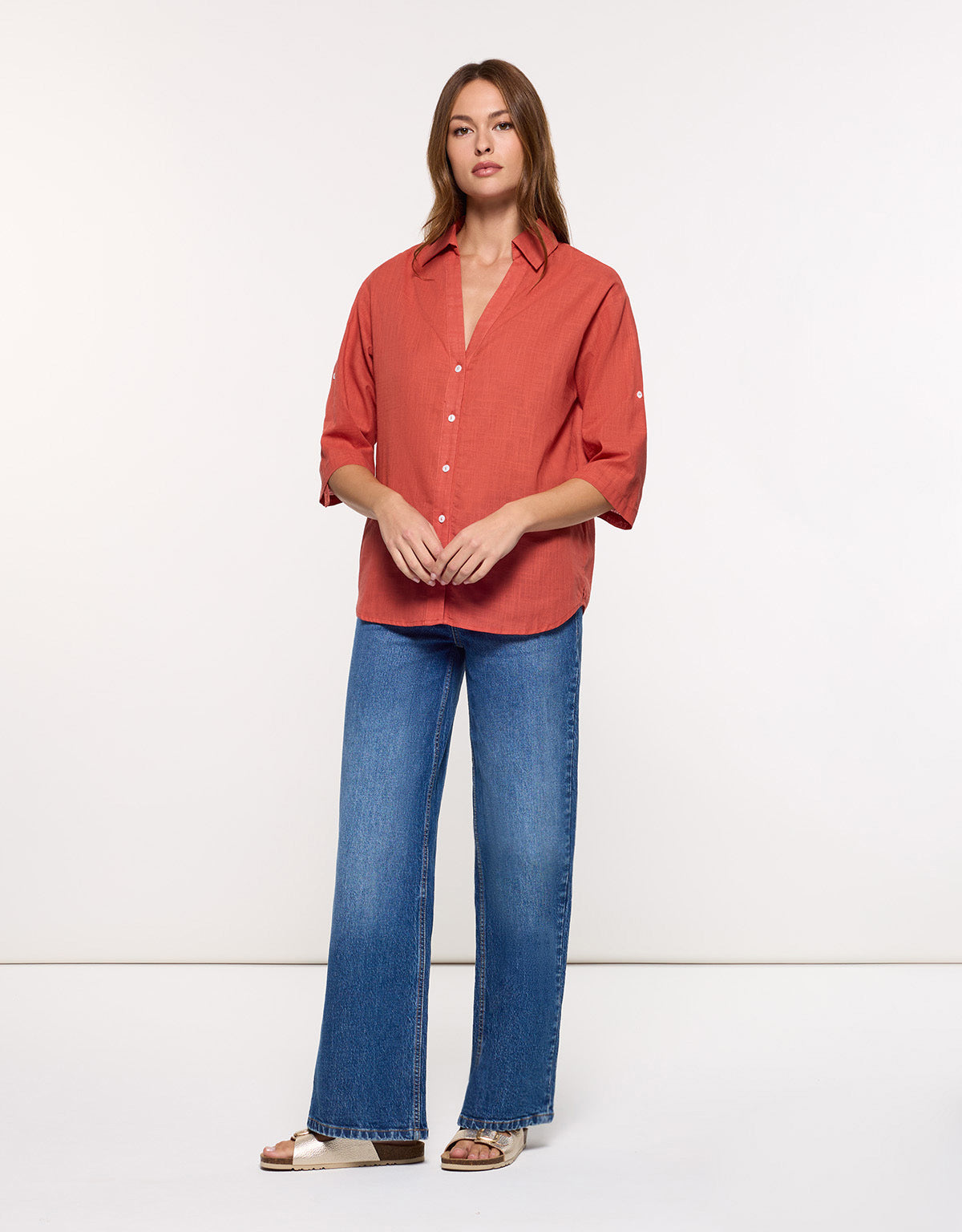 Camisa Manga Larga Rojo Teja - Astromi 7