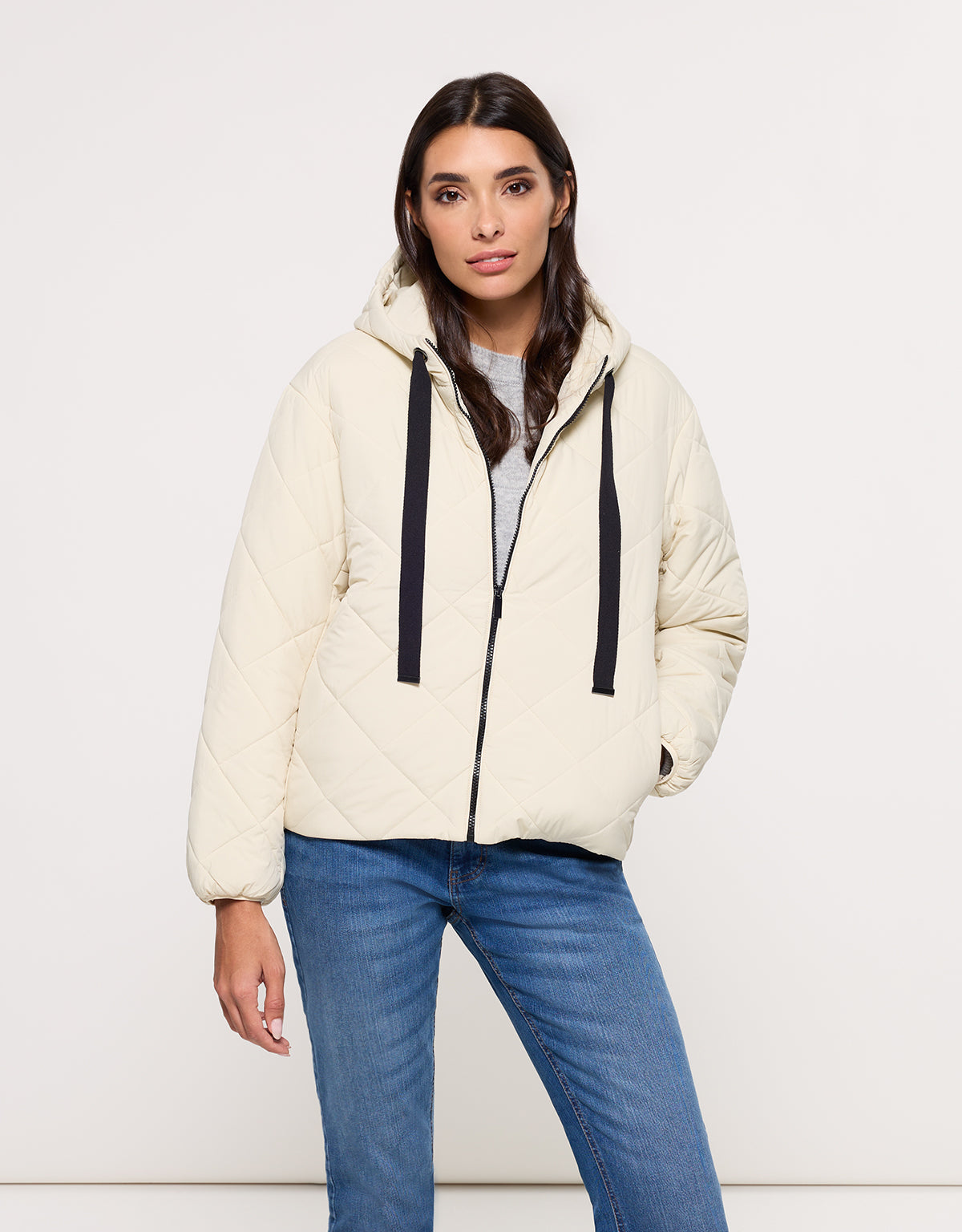 Chaqueta con Capucha Beige - Dumosa