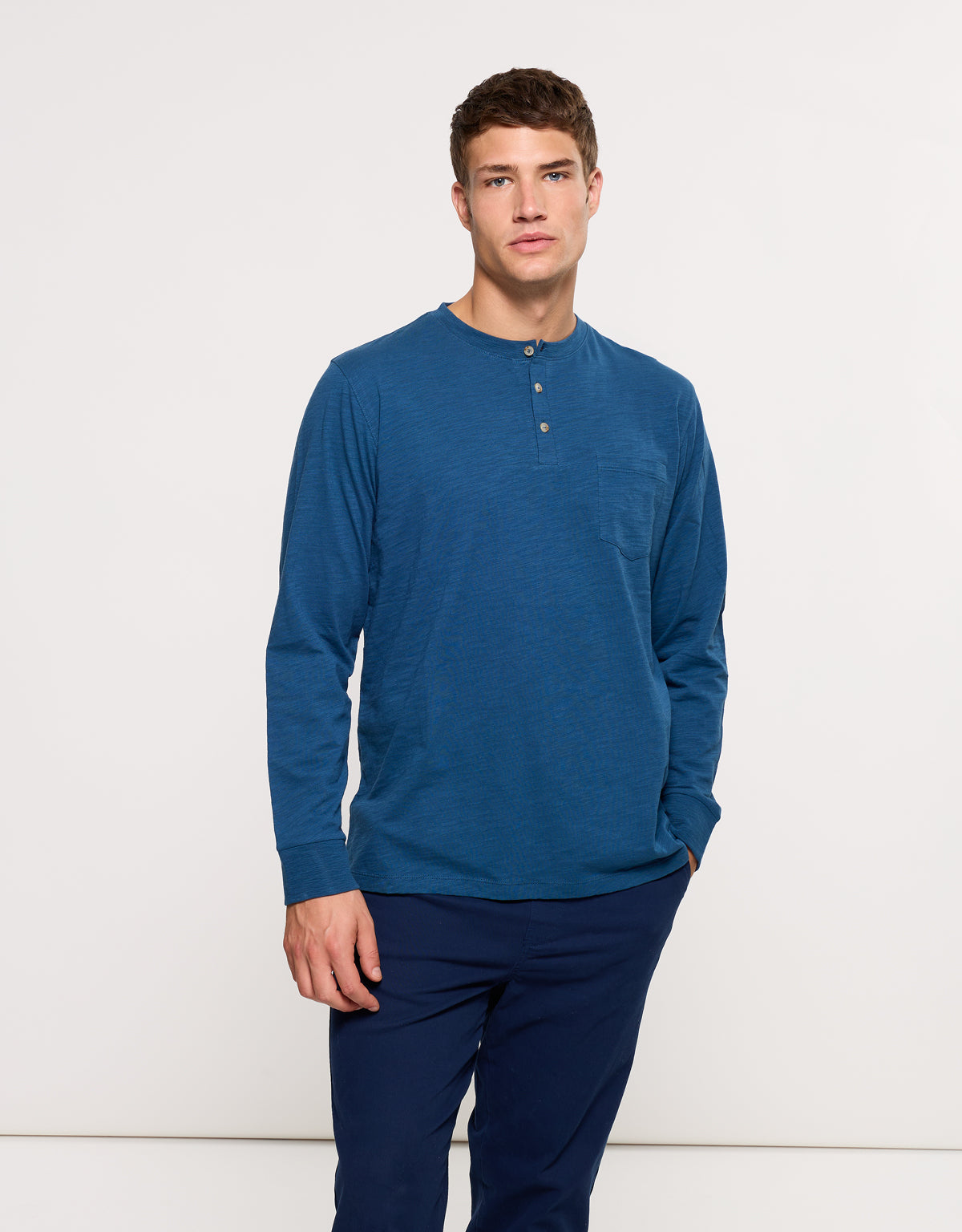 Camiseta Manga Larga Azul - Barnock 1