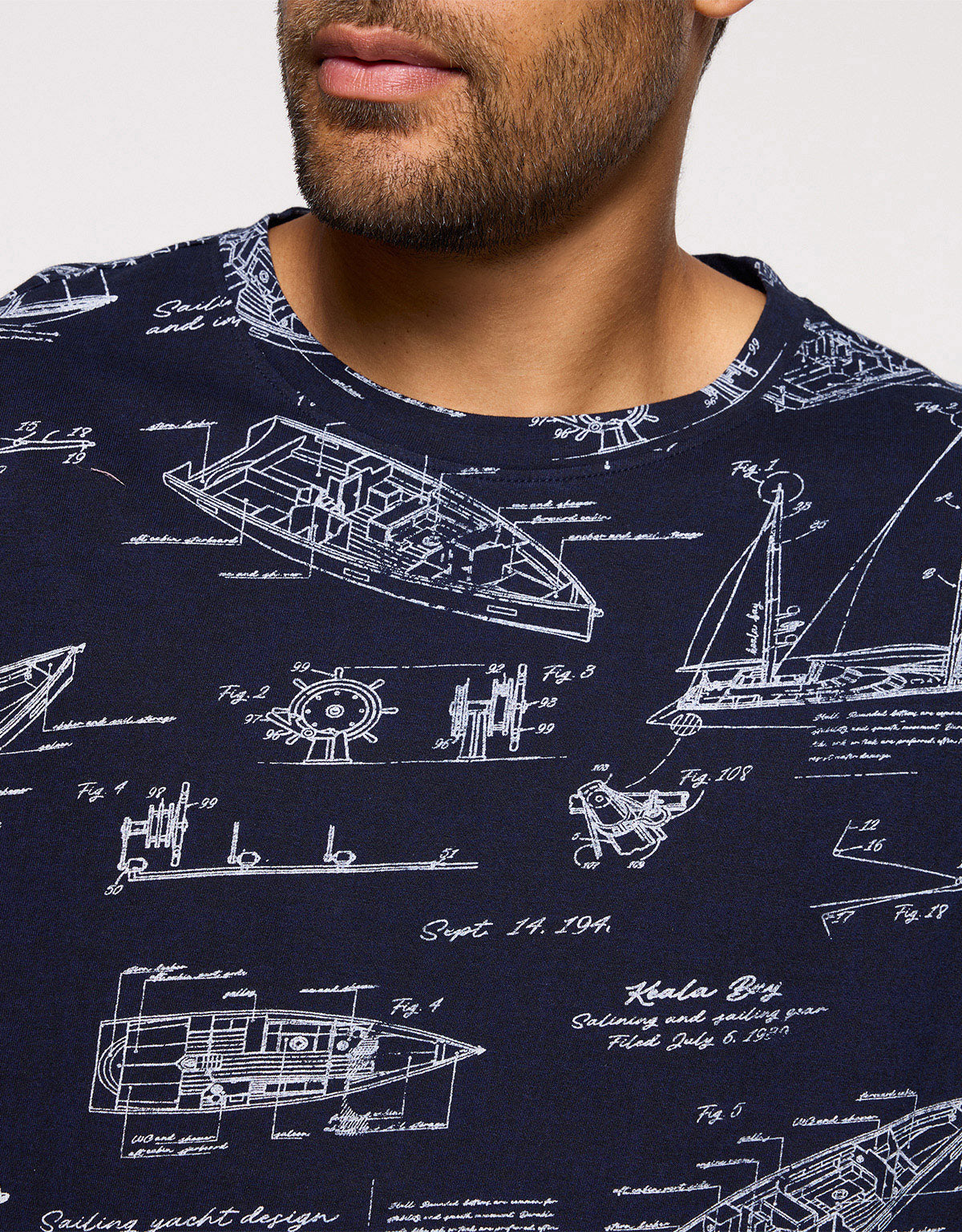 Camiseta Manga Corta Azul Marino - Slaapy 2