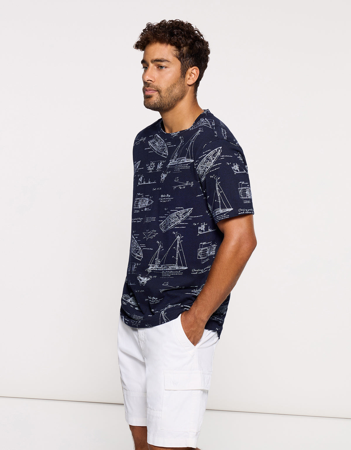 Camiseta Manga Corta Azul Marino - Slaapy 3