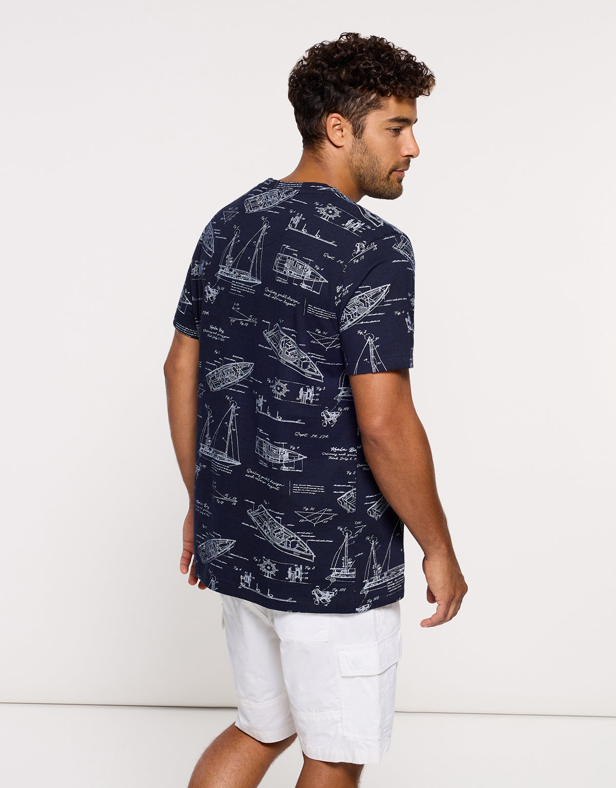 Camiseta Manga Corta Azul Marino - Slaapy 4