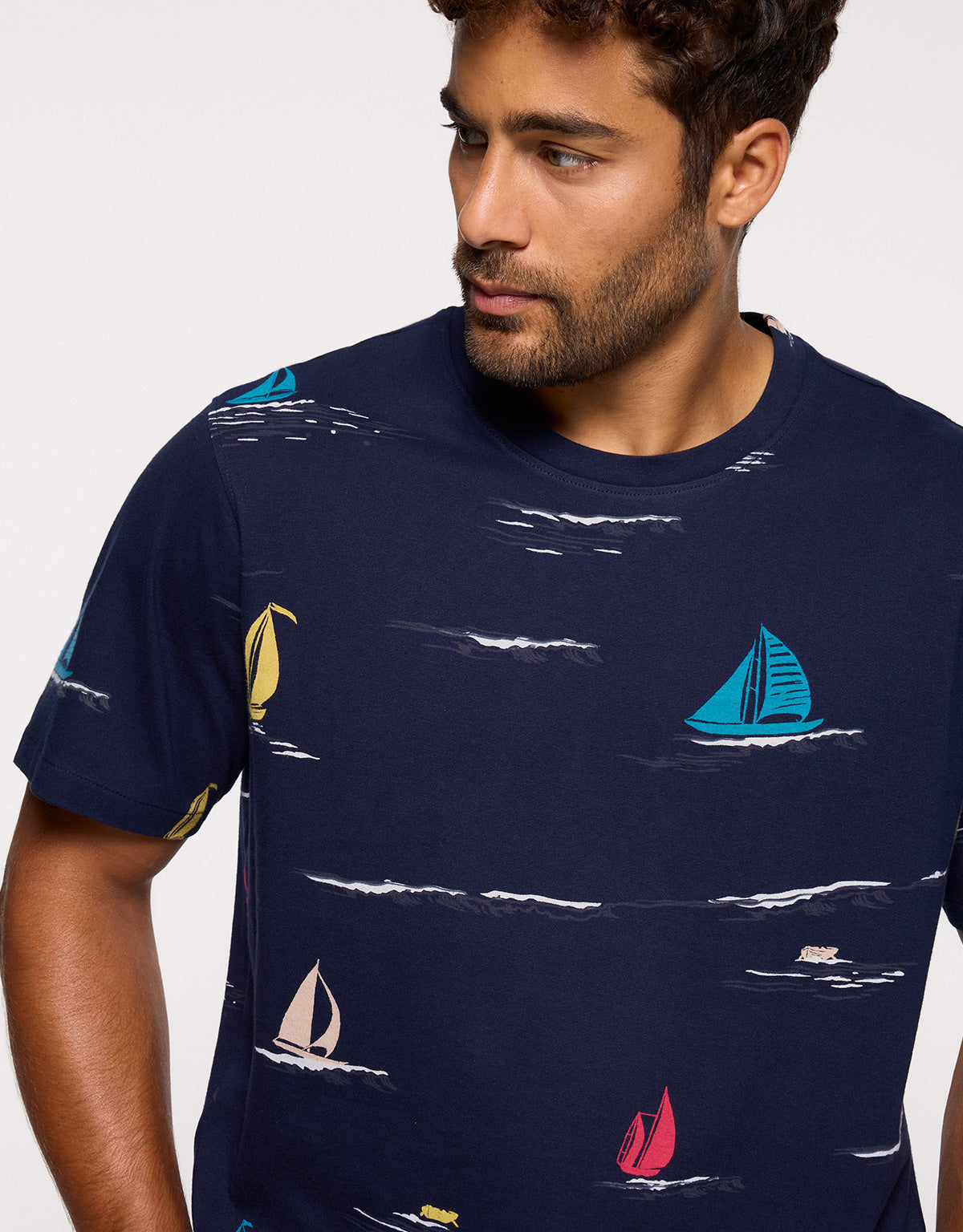 Camiseta Manga Corta Azul Marino - Sluupy 2