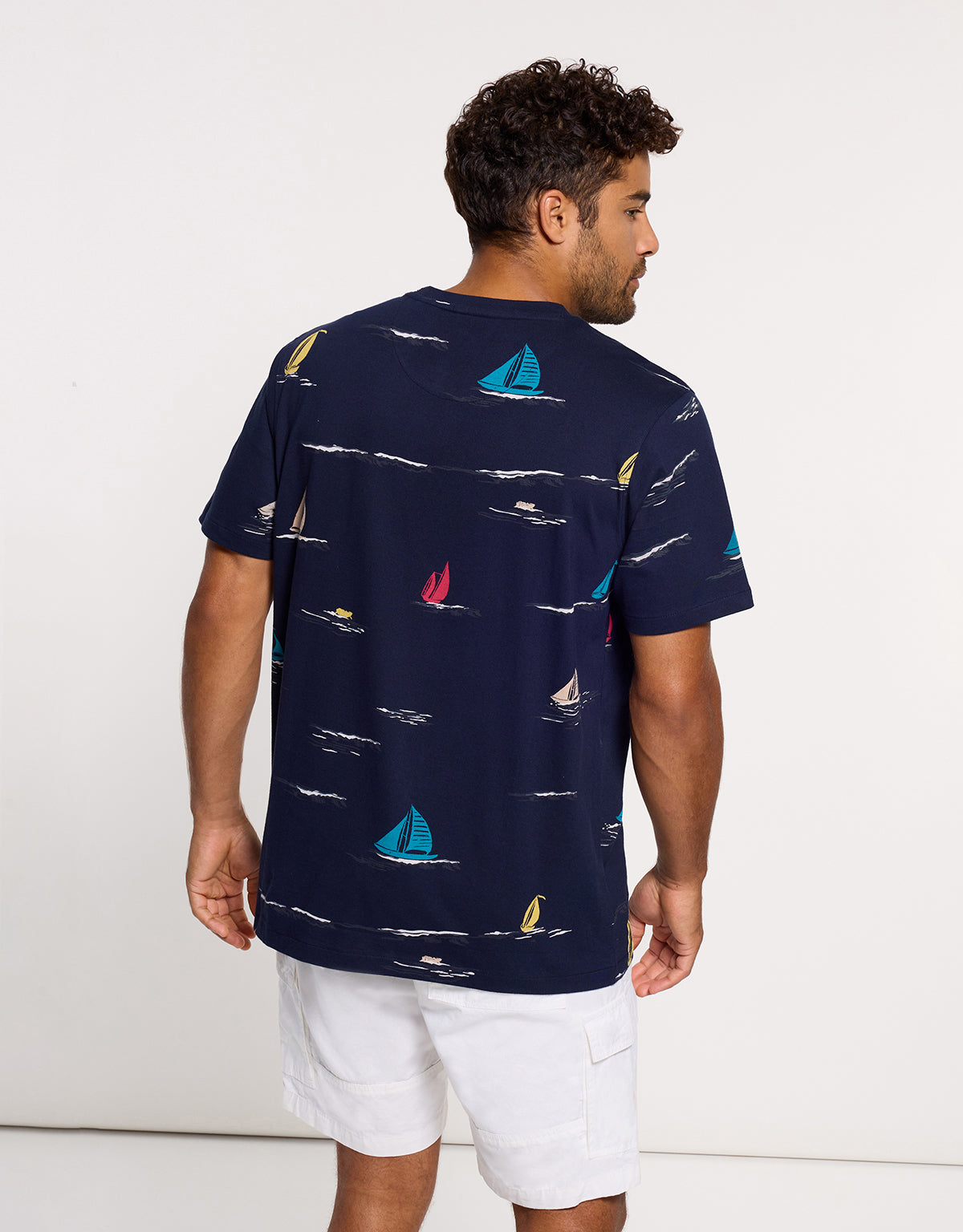 Camiseta Manga Corta Azul Marino - Sluupy 4