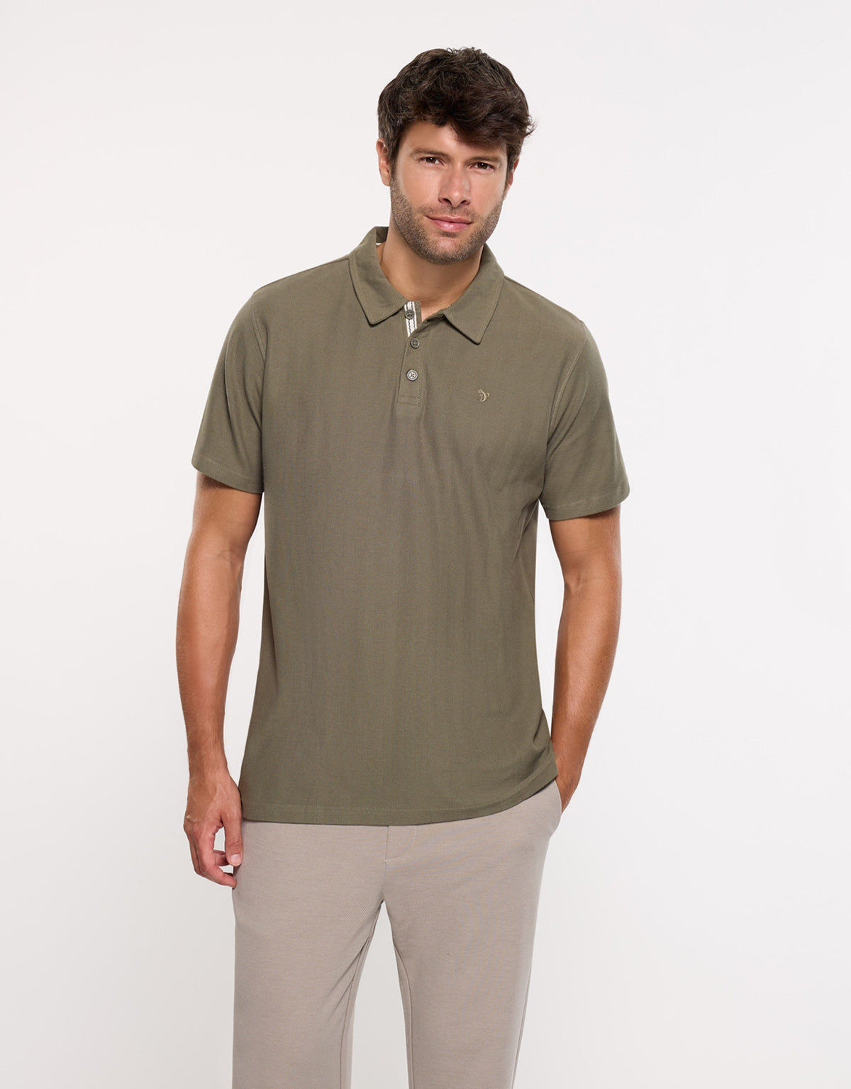 Polo Manga Corta Caqui - Biebu