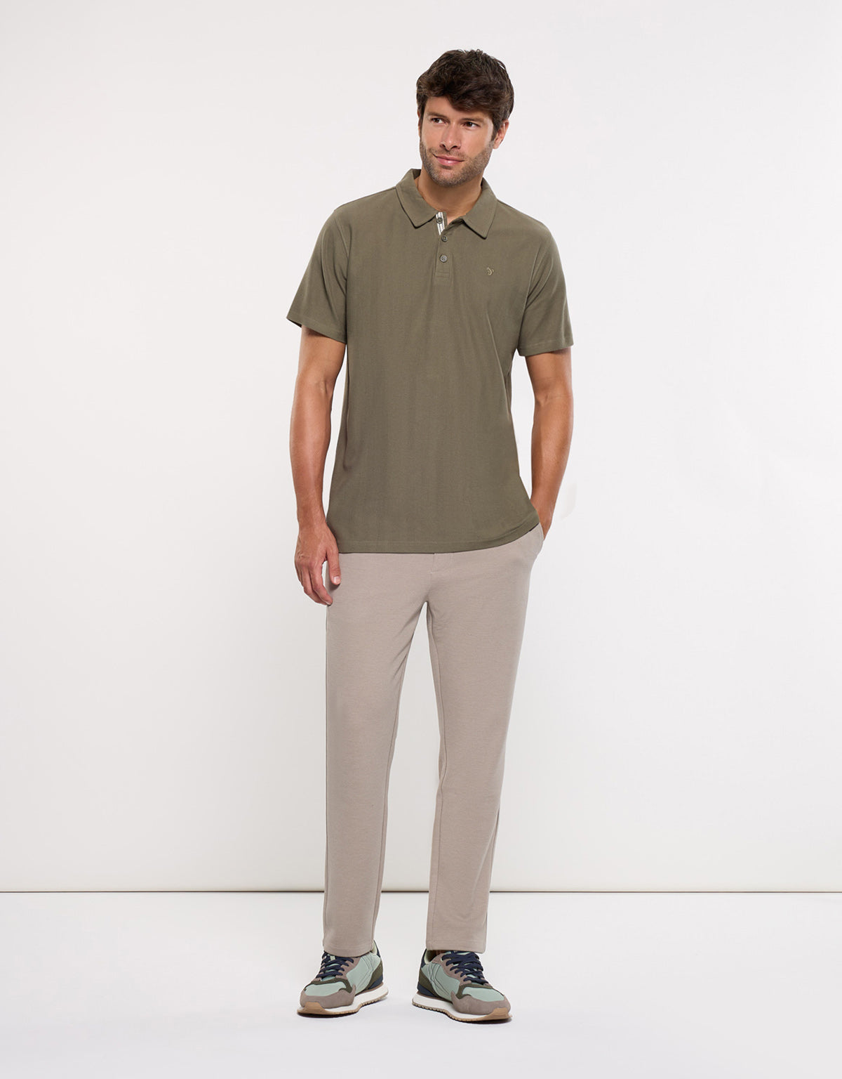Polo Manga Corta Caqui - Biebu 6