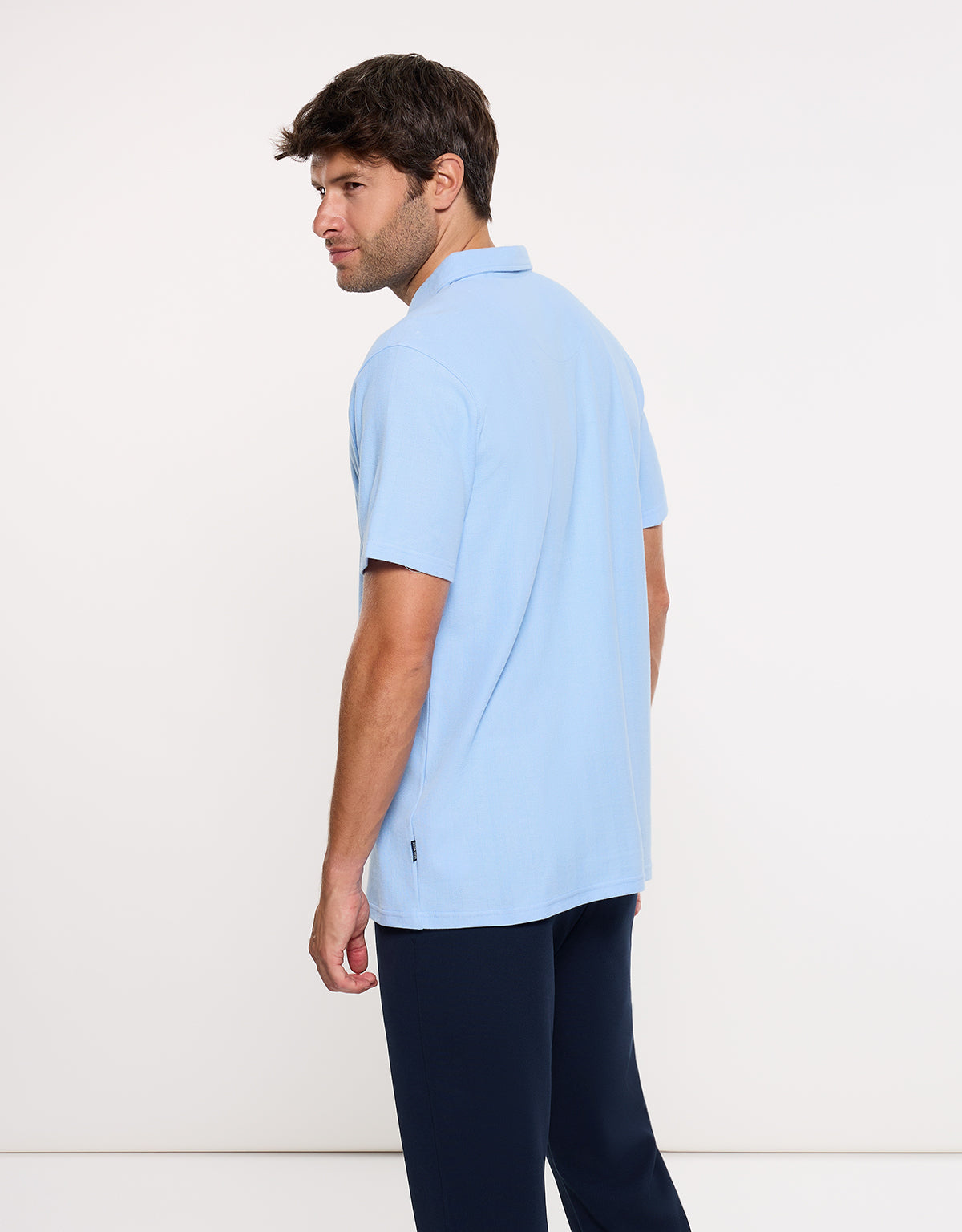 Polo Manga Corta Azul Celeste - Biebu 4