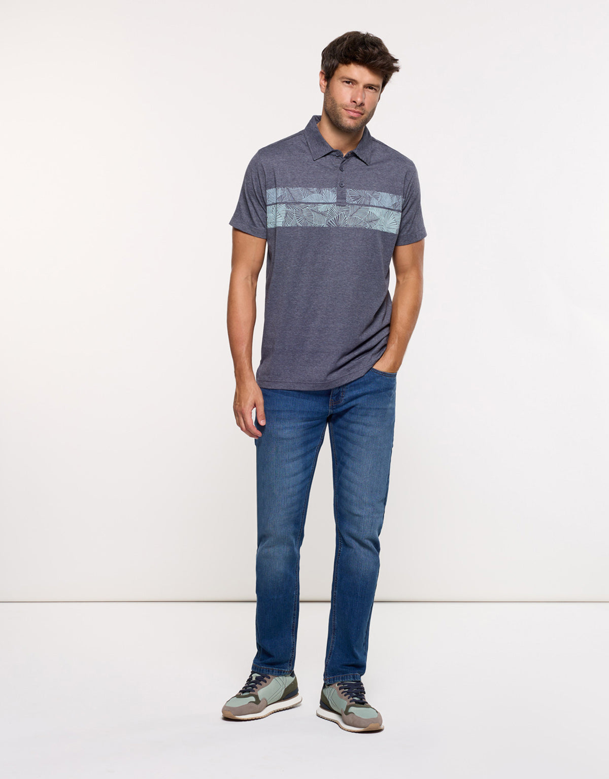 Polo Manga Corta Gris - Chelan 8