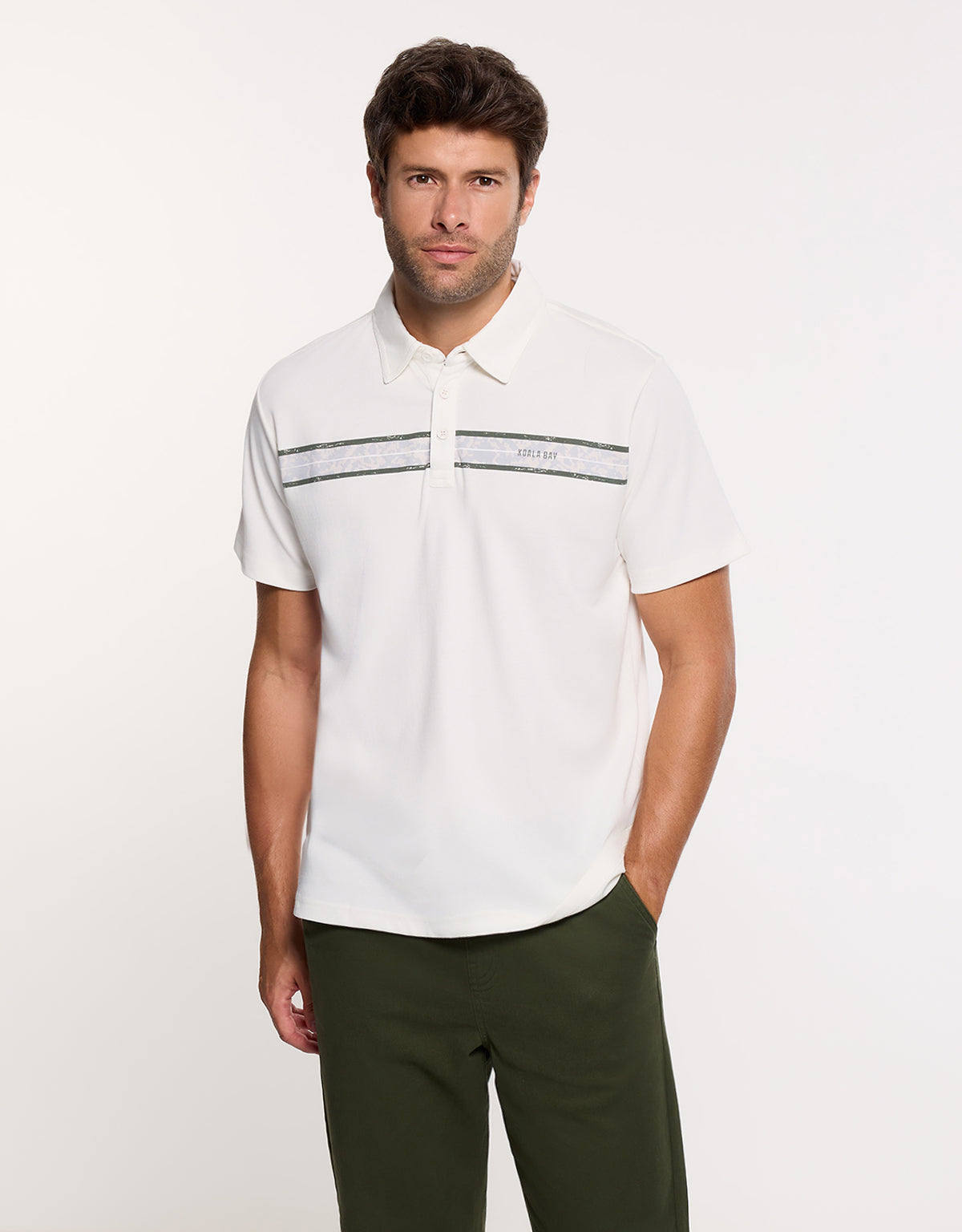 Polo Manga Corta Off White - Bereford