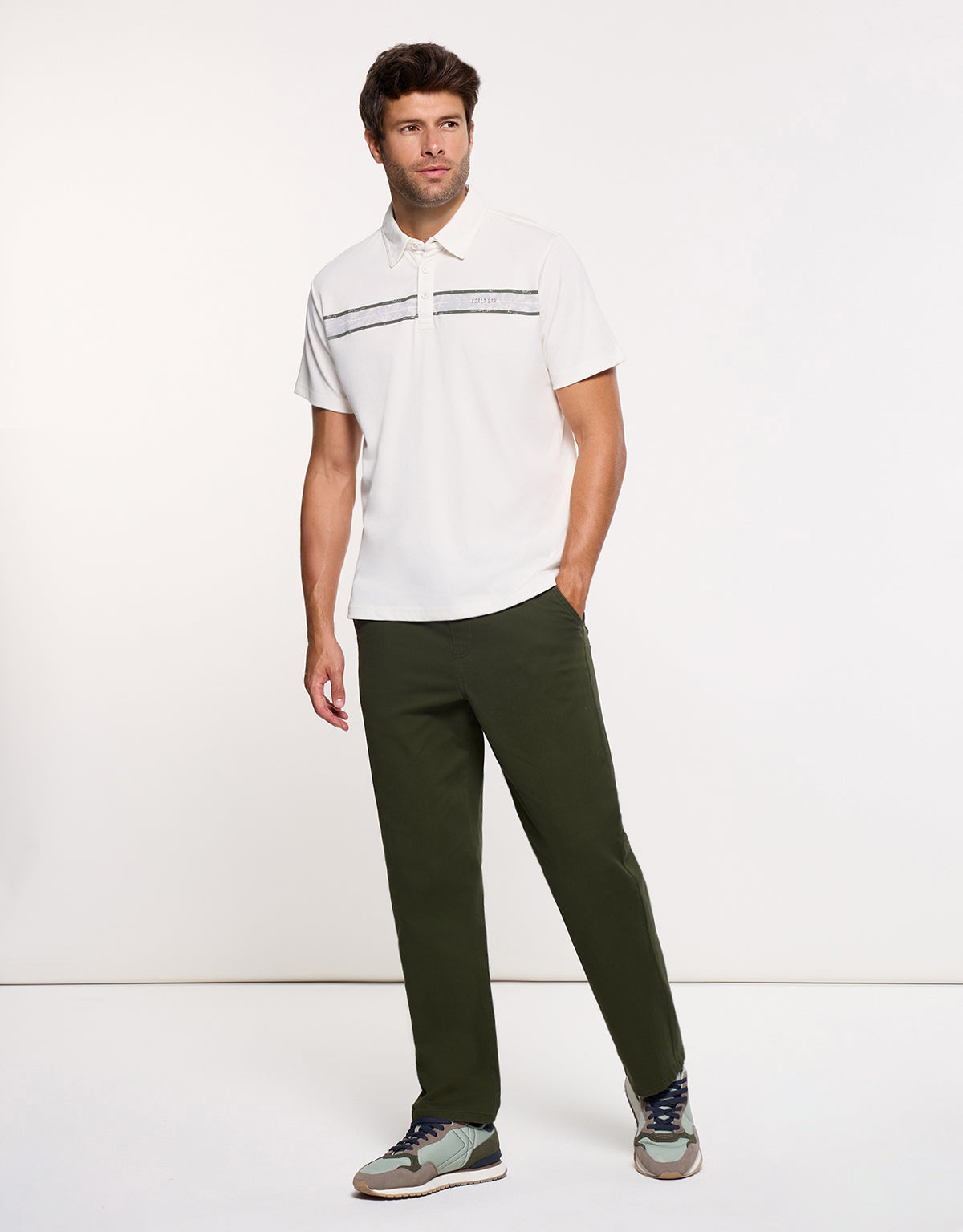 Polo Manga Corta Off White - Bereford 7