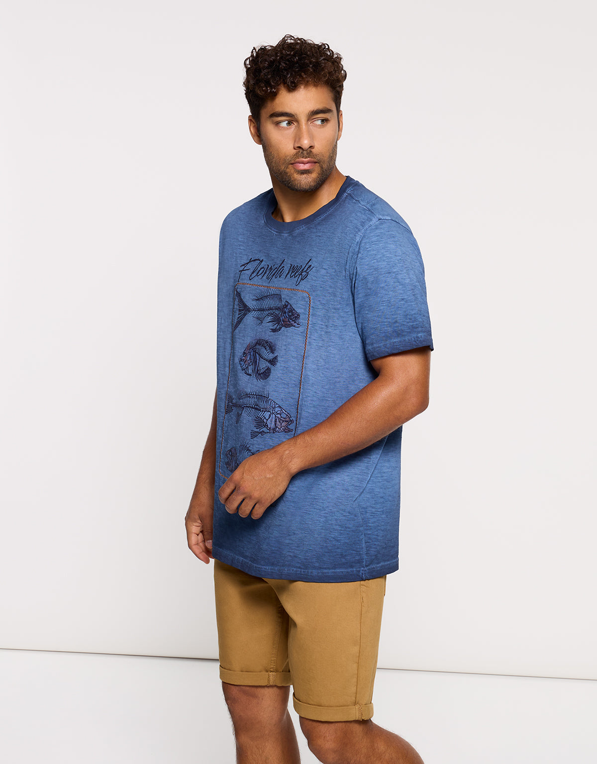 Camiseta Manga Corta Azul Marino - Uru 3