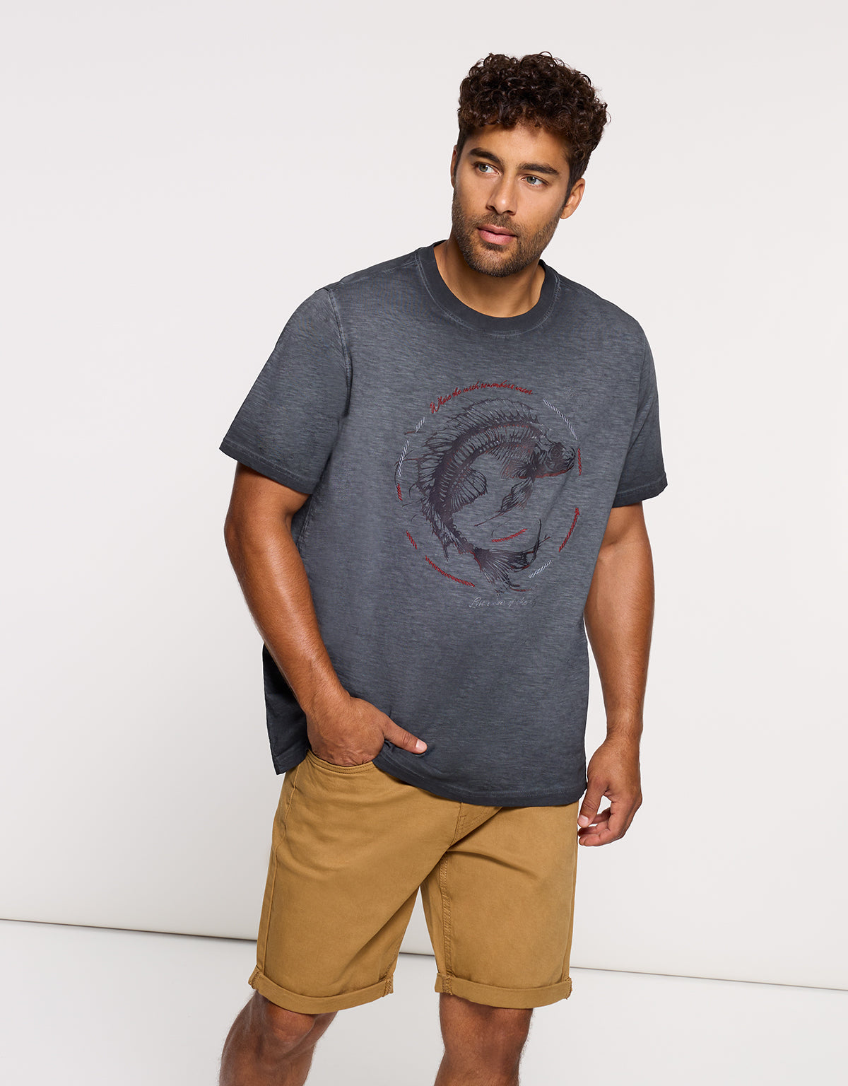 Camiseta Manga Corta Antracita - Urutiana