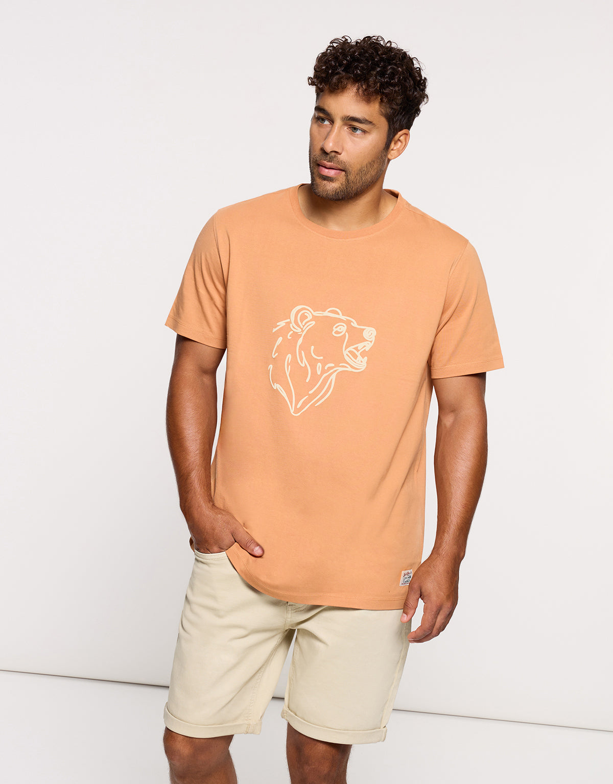 Camiseta Manga Corta Naranja - Beared
