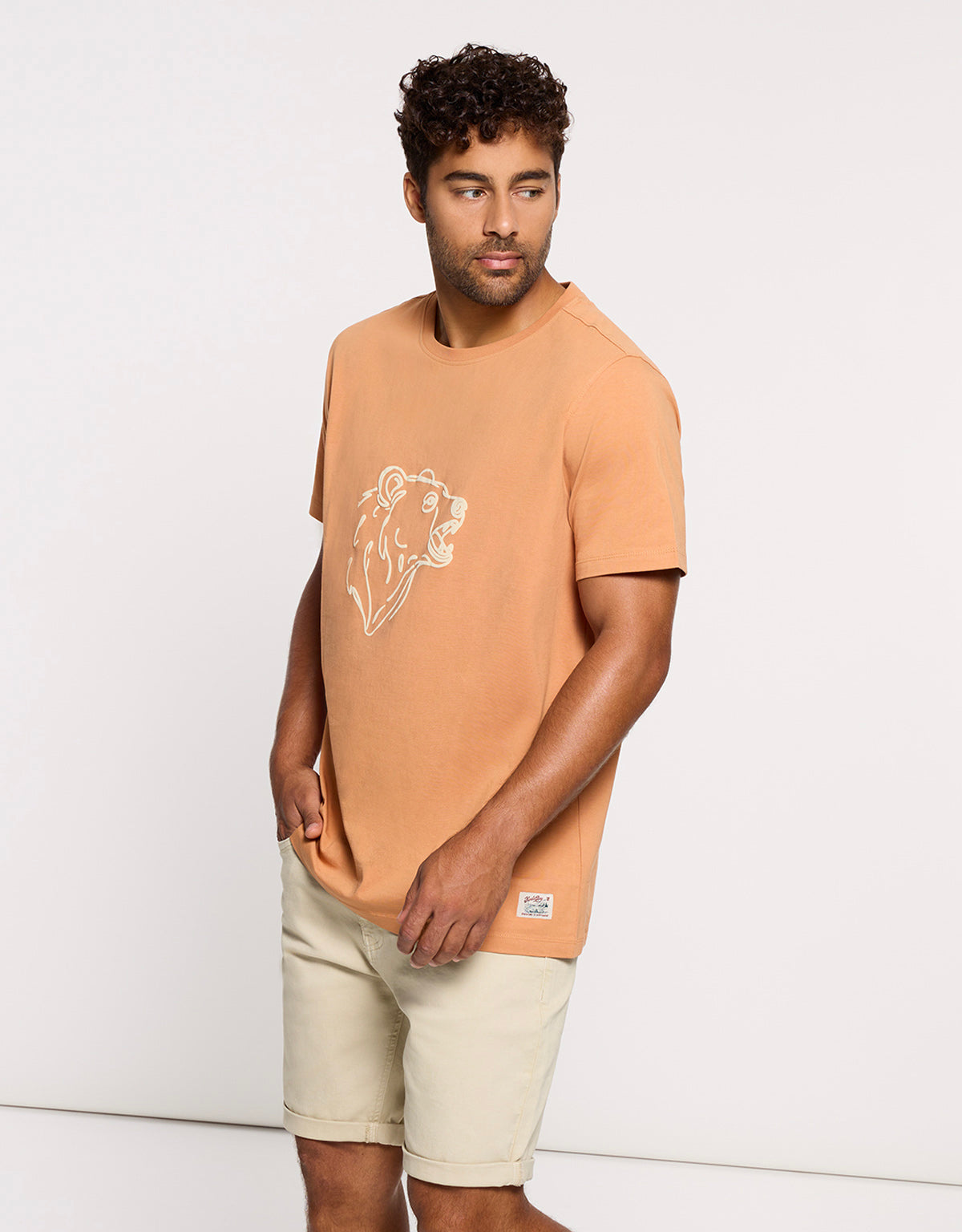 Camiseta Manga Corta Naranja - Beared 2