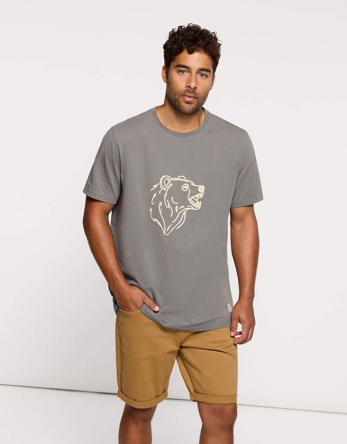 Camiseta Manga Corta Caqui - Beared