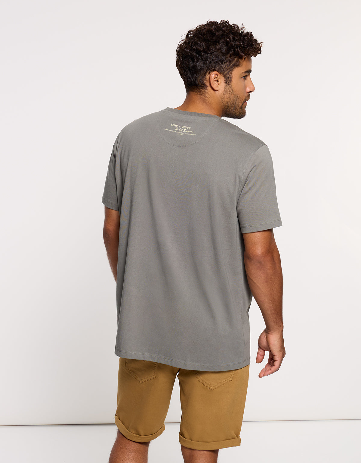 Camiseta Manga Corta Caqui - Beared 3