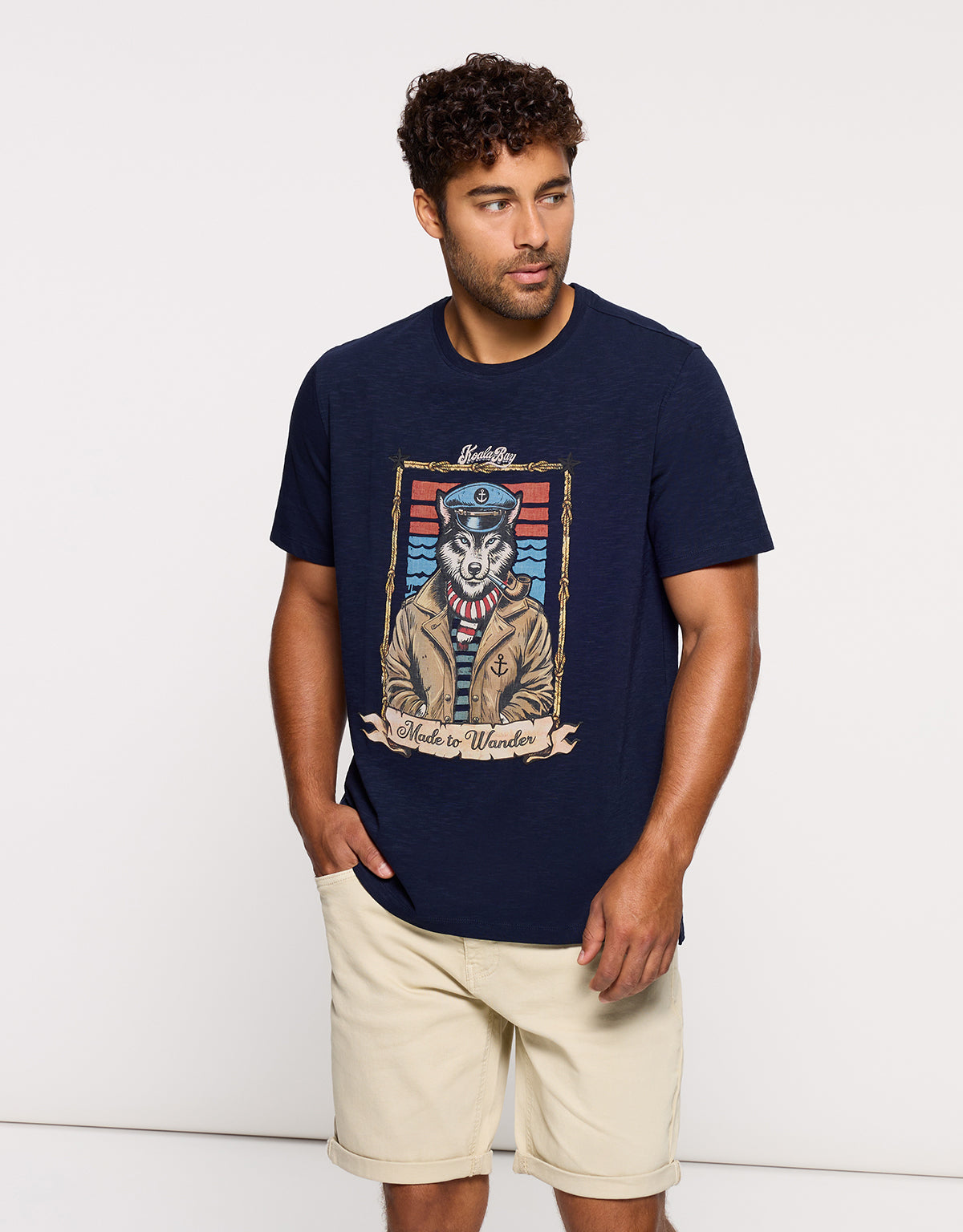 Camiseta Manga Corta Azul Marino - Loberine