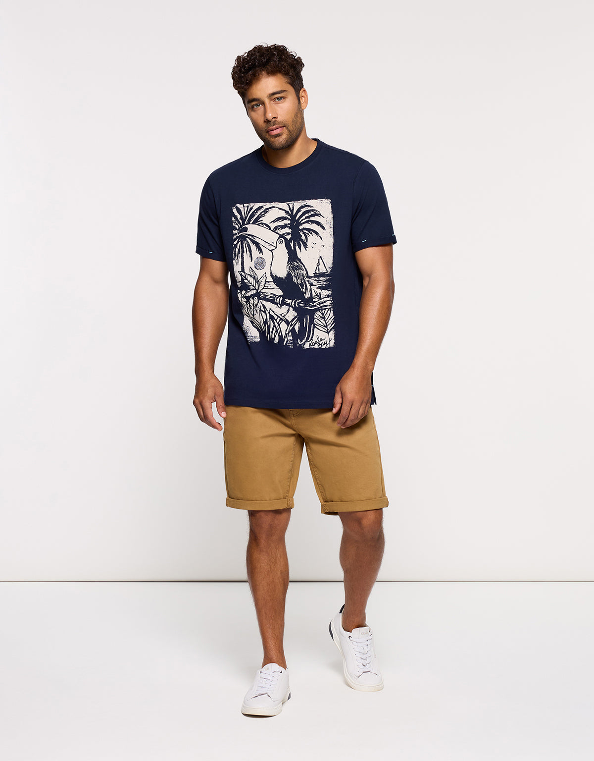 Navy Blue Short Sleeve T-Shirt - Mazer