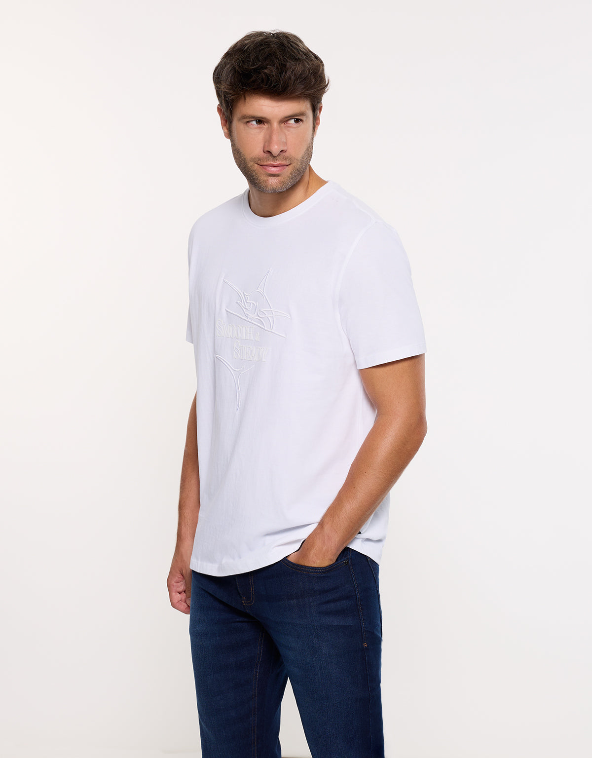 Camiseta Manga Corta Blanco - Steady 3