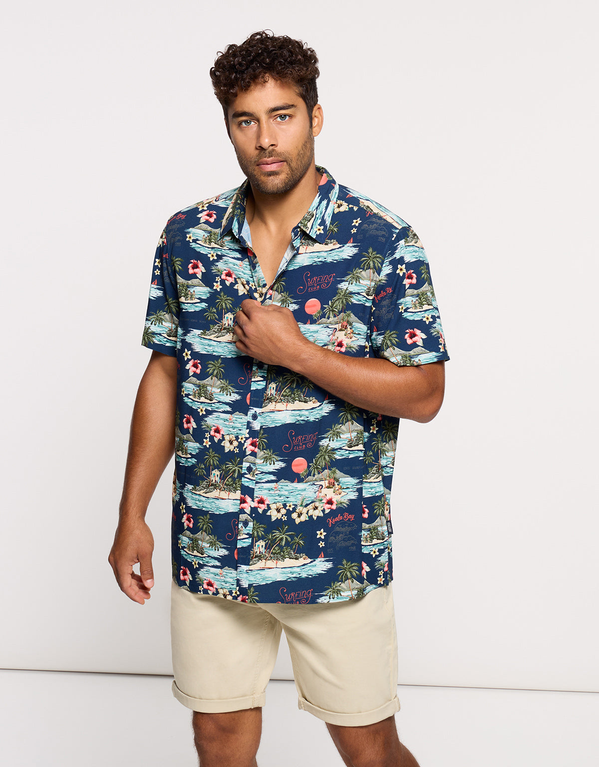 Camisa Manga Corta Azul Marino - Cashito