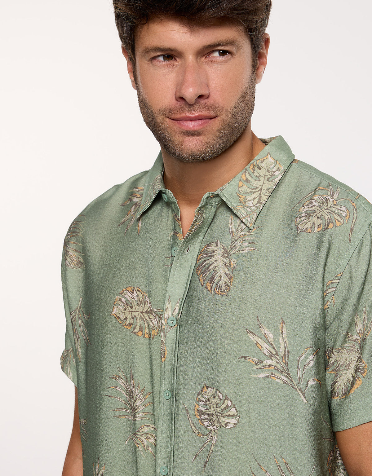 Camisa Manga Corta Caqui - Leavy 2
