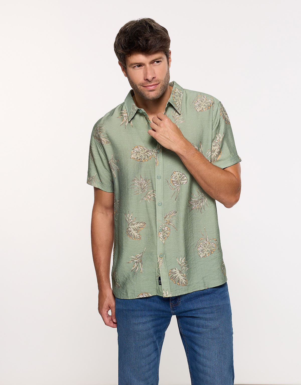 Camisa Manga Corta Caqui - Leavy 3