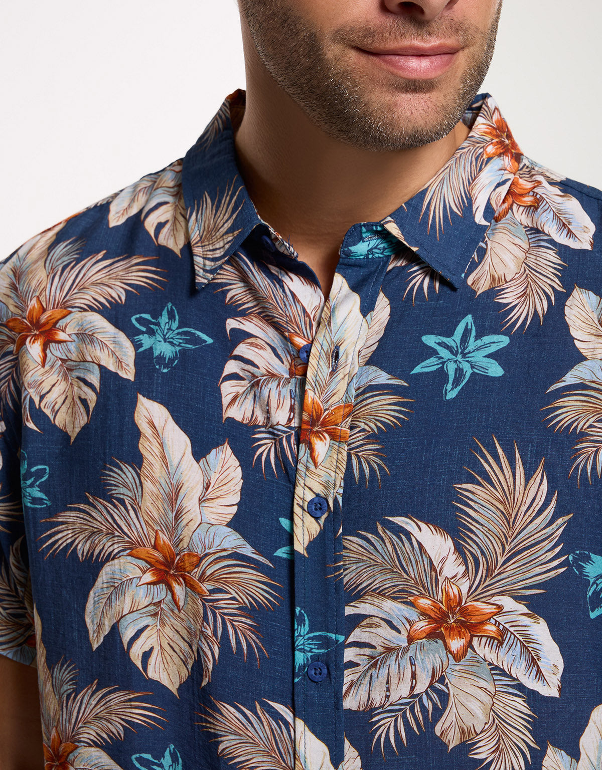 Camisa Manga Corta Azul Marino - Onail 2