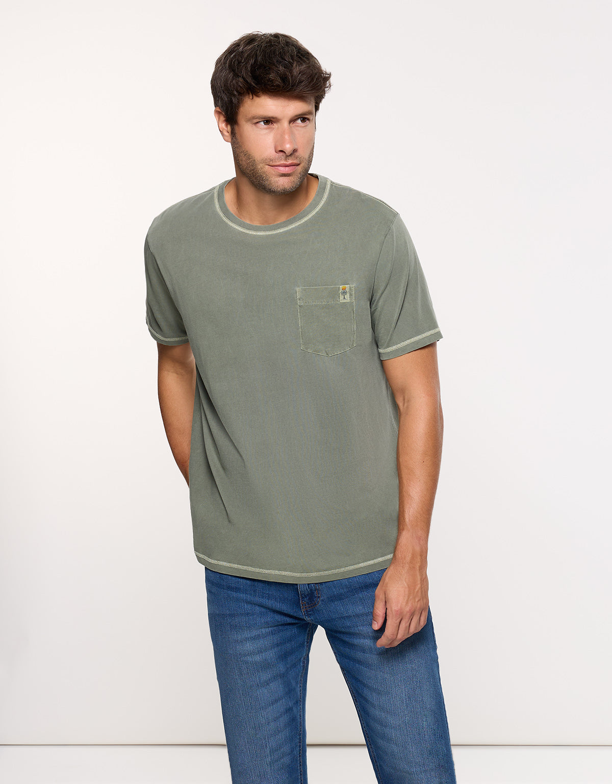 Camiseta Manga Corta Caqui - Gstin2 1