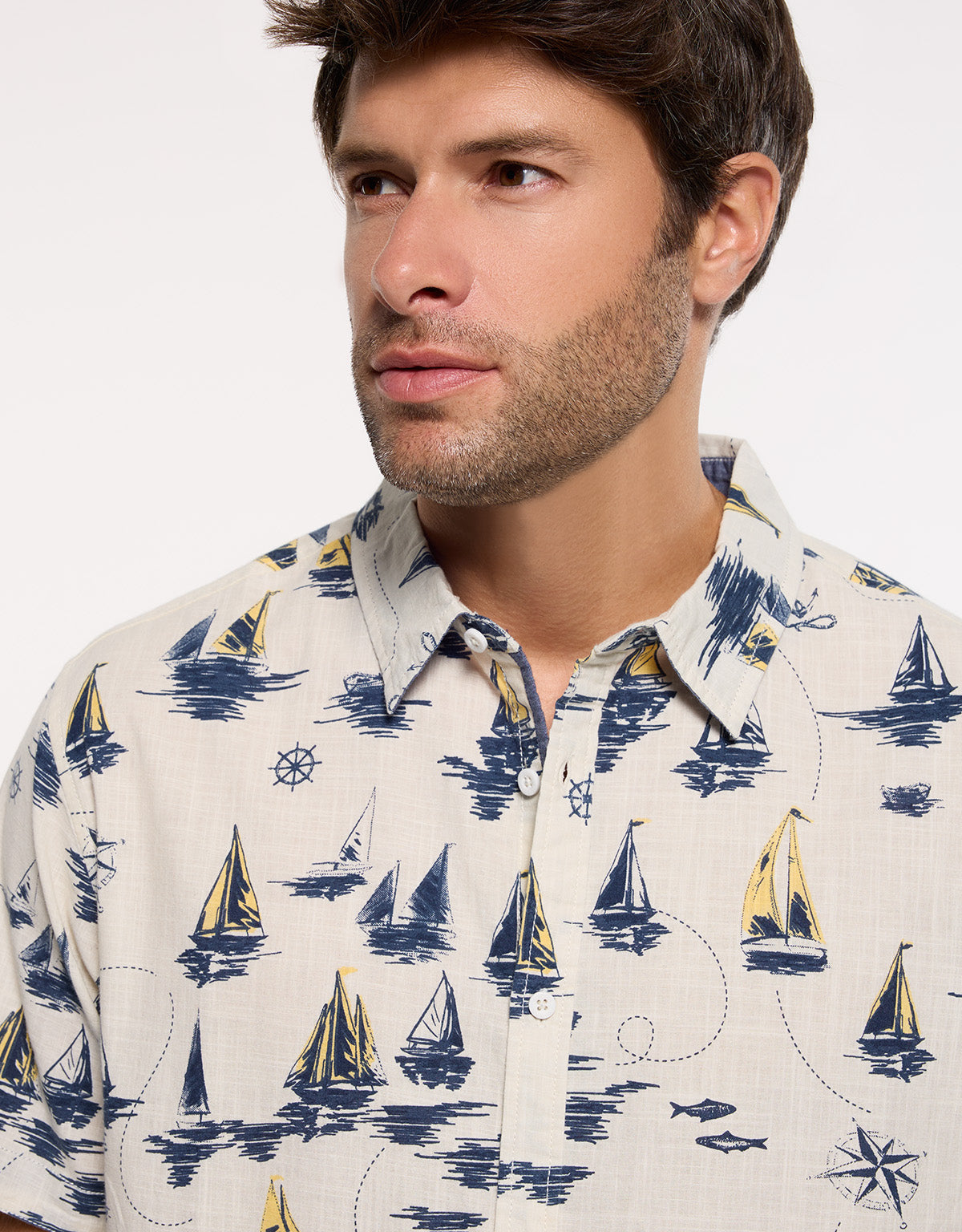 Camisa Manga Corta Blanca - Seaships 2