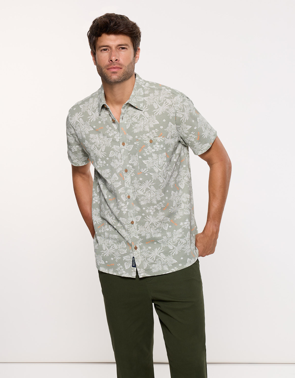 Camisa Manga Corta Caqui - Tryndamere