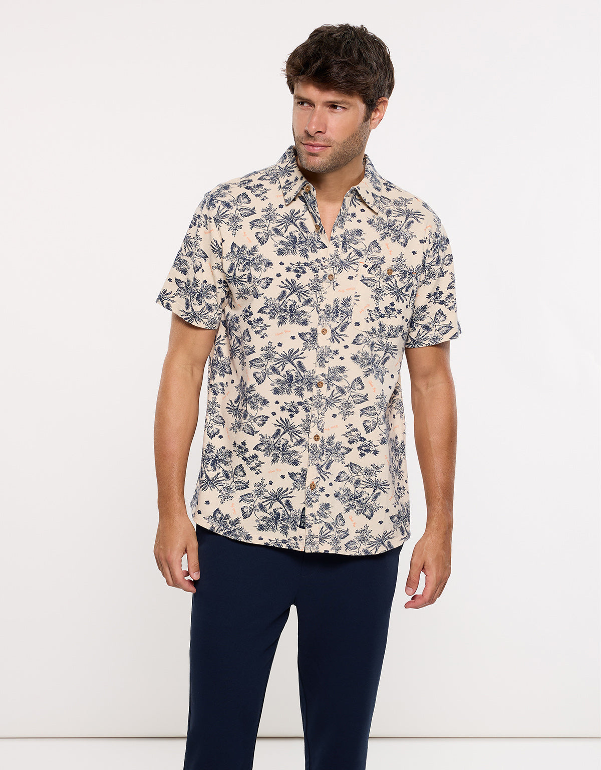 Camisa Manga Corta Beige - Tryndamere