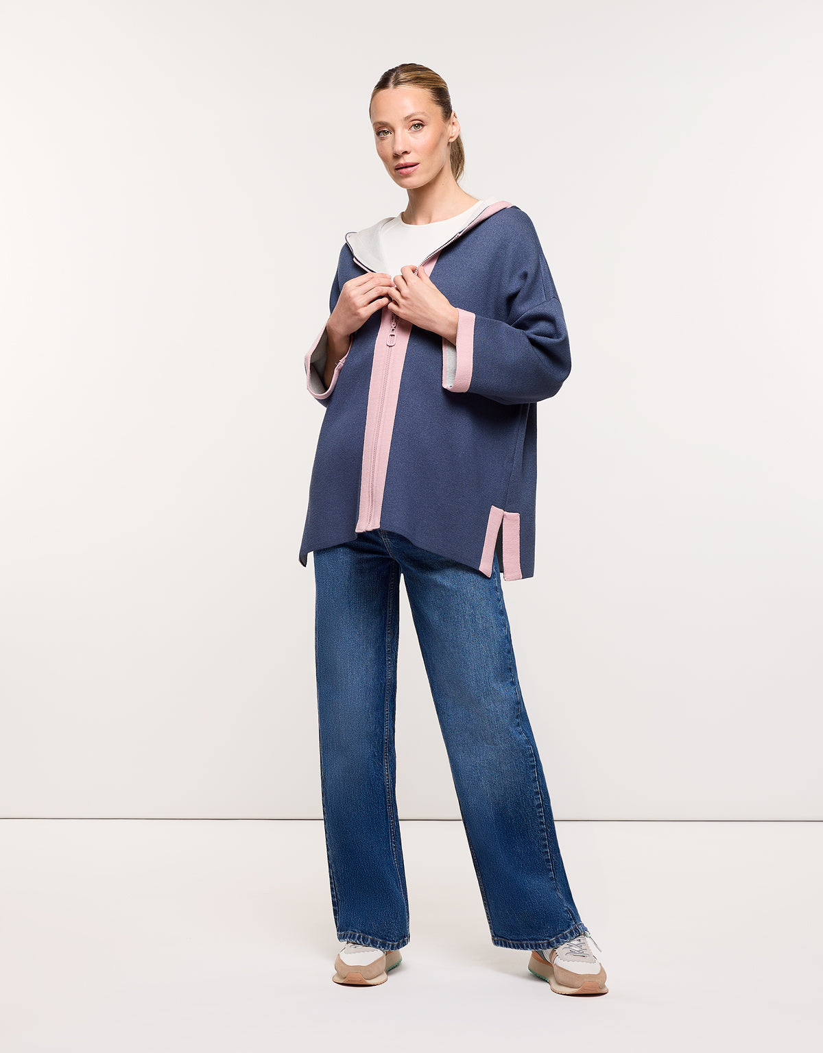 Chaqueta Poncho Azul Marino - Melbina 8