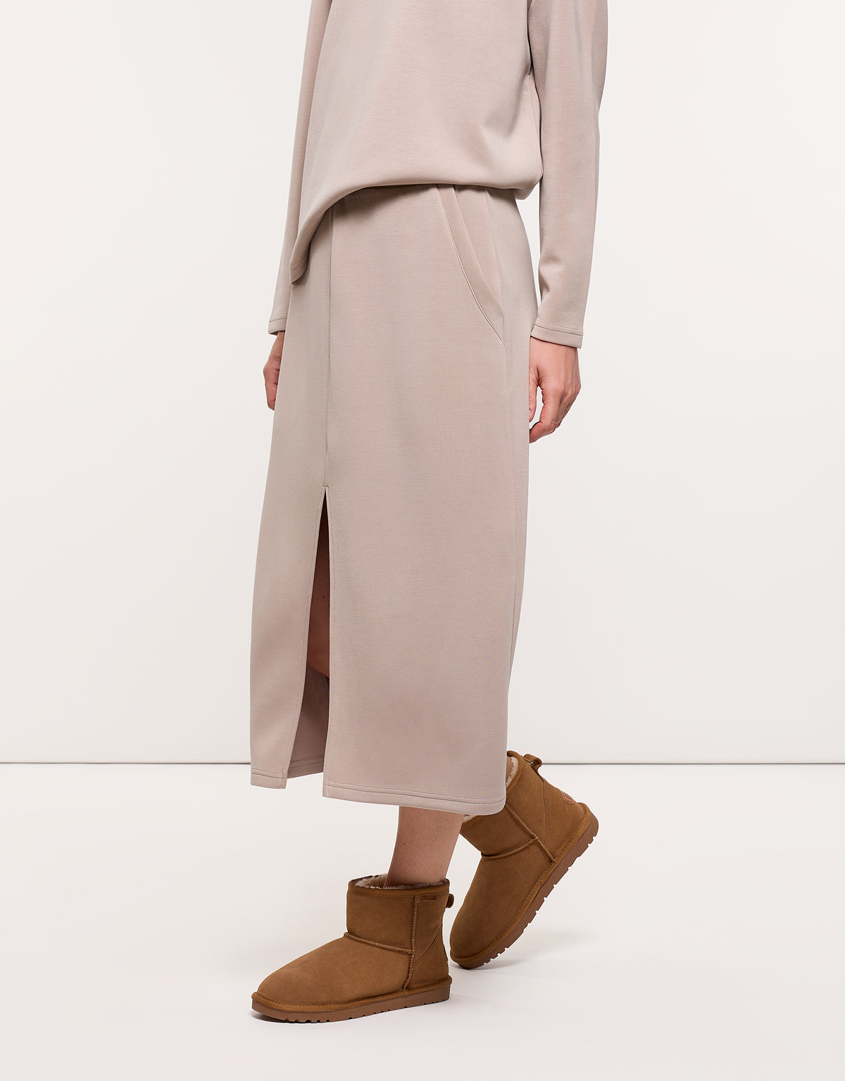 Falda Midi Beige - Lonchi 3