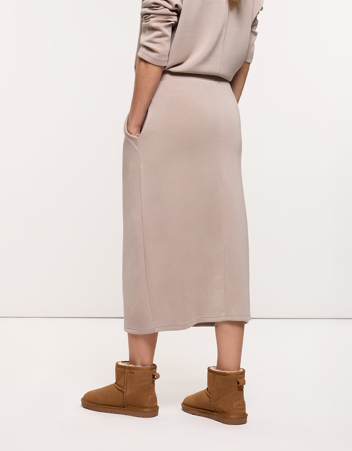 Falda Midi Beige - Lonchi 4