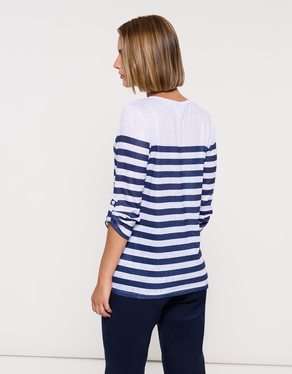 Camiseta Manga Media Azul Marino - Malberry 4