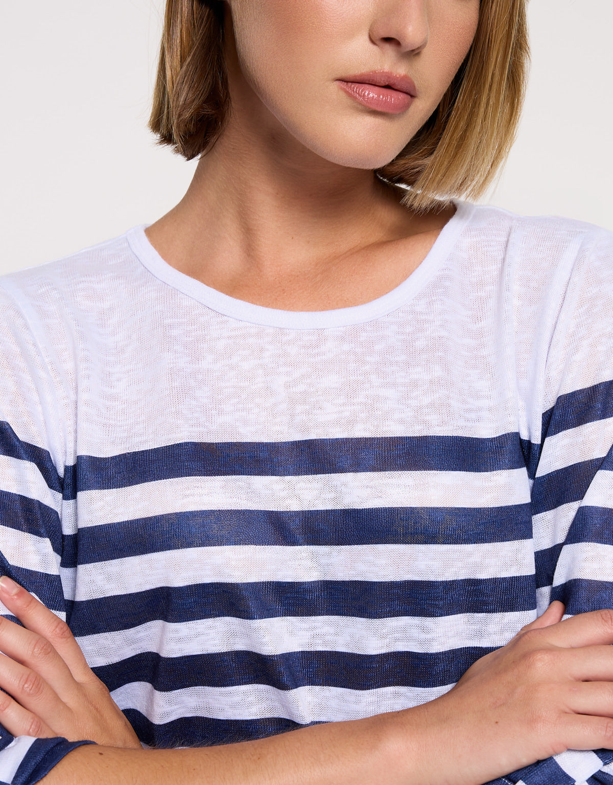 Camiseta Manga Media Azul Marino - Malberry 5